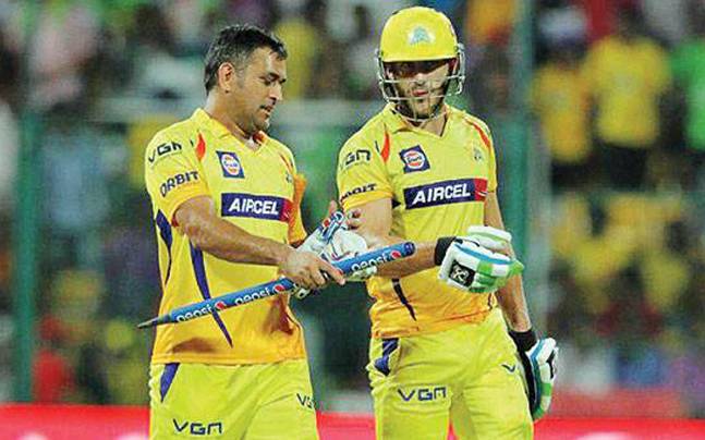 MS Dhoni Faf Du Plessis