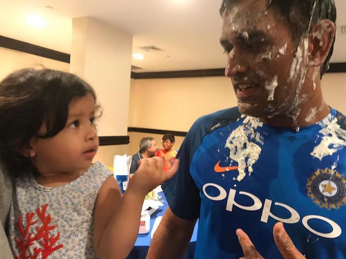 Ziva and MS Dhoni