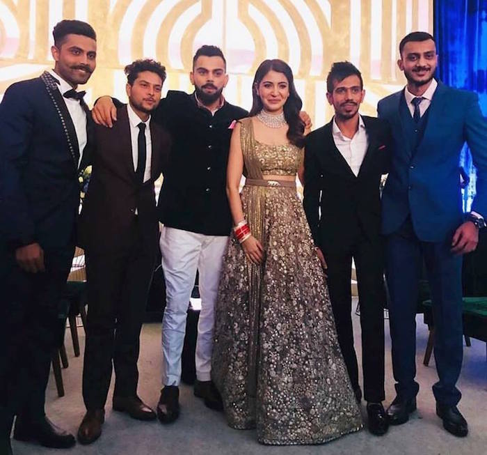 Ravindra jadeja, Kuldeep Yadav, Virat Kohli, Anushka Sharma, Yuzvendra Chahal, Akshar Patel