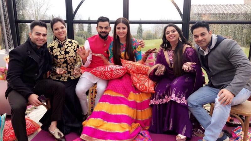 Virat Kohli Anushka Sharma with family