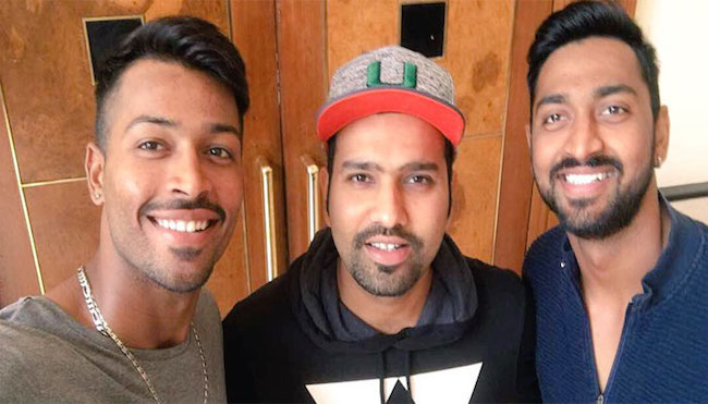 Rohit Sharma, Hardik Pandya, Krunal Pandya