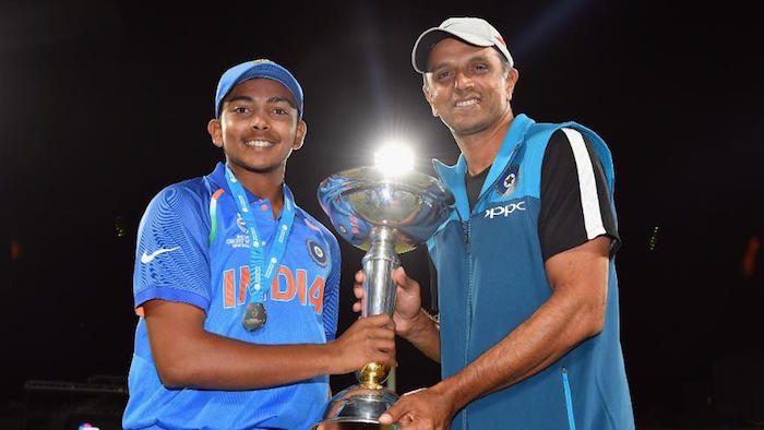 Prithvi Shaw, Rahul Dravid