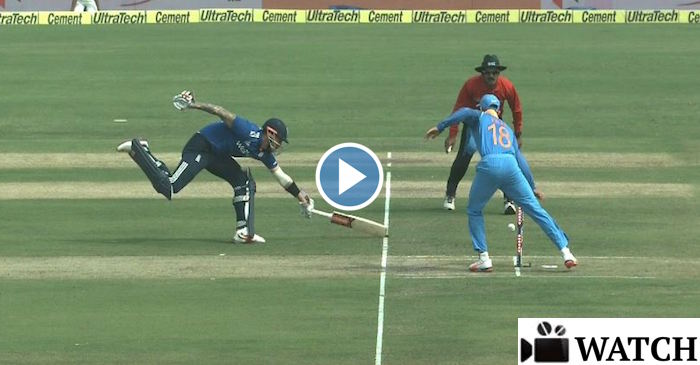 WATCH: Jasprit Bumrah’s rapid throw to run-out Alex Hales (IND v ENG 1st ODI 2017)