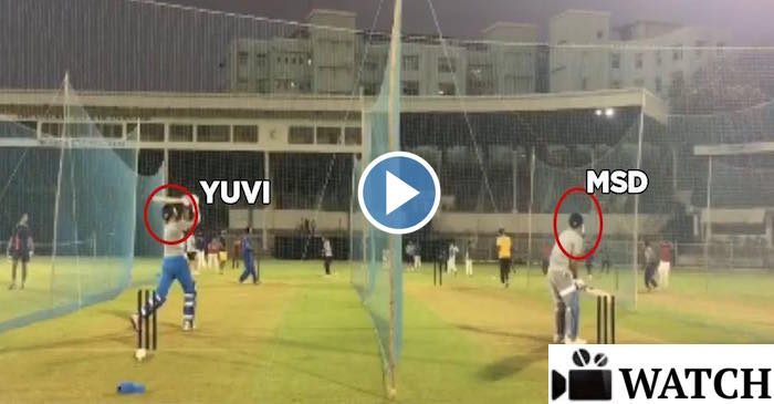 WATCH : MS Dhoni and Yuvraj Singh practicing in the nets ahead of India vs England Series