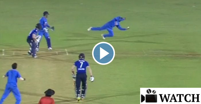 WATCH: Shikhar Dhawan grabs a stunner to dismiss Eoin Morgan