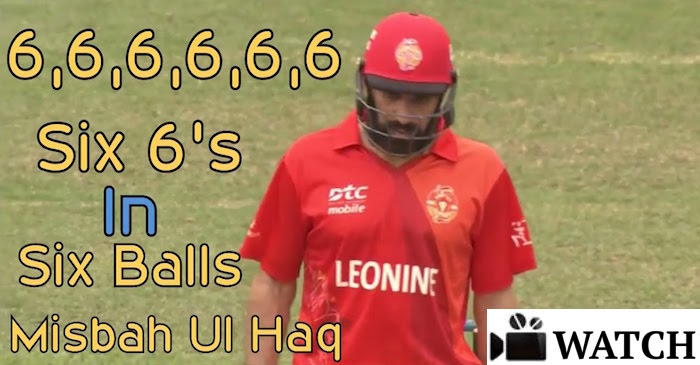 WATCH: Misbah-ul-Haq does a Yuvraj Singh, smashes 6 sixes in 6 balls in Hong Kong T20 Blitz