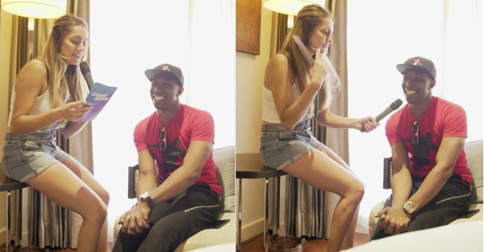 Dwayne Bravo gets candid with VJ Anusha Dandekar