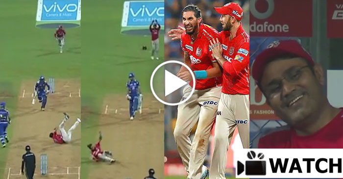 WATCH: Glenn Maxwell and Virender Sehwag cannot stop laughing after Ishant Sharma’s stumbling act