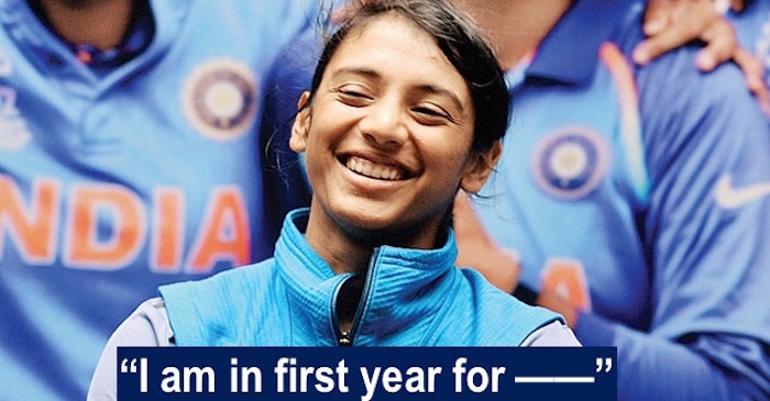 Smriti Mandhana gives a hilarious answer when asked about her academics