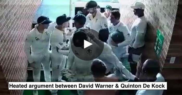 WATCH: David Warner and Quinton de Kock involved in fiery off-field exchange