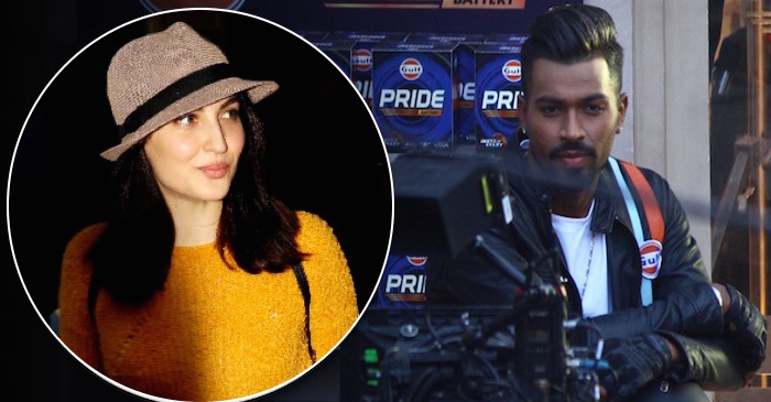 Photos & Videos: Hardik Pandya, Elli AvrRam spotted together during an ad shoot in a Mumbai studio