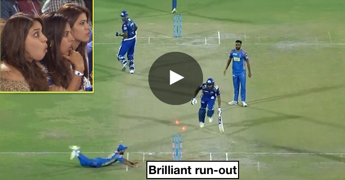 WATCH: Ajinkya Rahane does a Jonty Rhodes to run-out Rohit Sharma; Ritika Sajdeh could not believe her eyes