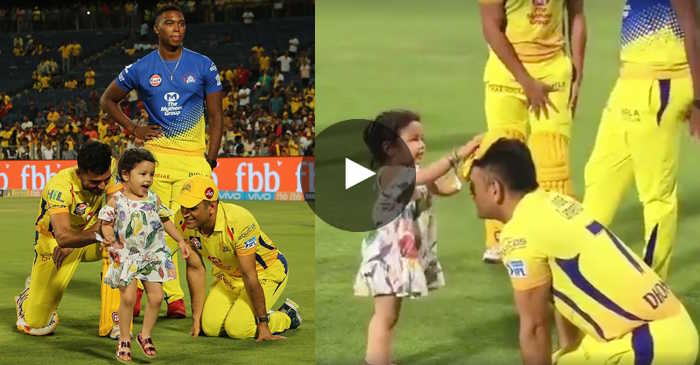 WATCH: Ziva plays with dad MS Dhoni after CSK’s thumping win over KXIP