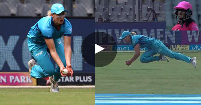 WATCH: Ellyse perry takes a stunning catch to send back Jemimah Rodrigues