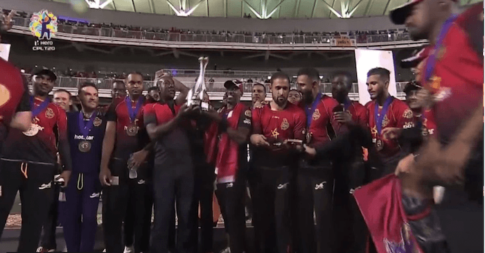 WATCH: Trinbago Knight Riders lift the 2018 CPL trophy