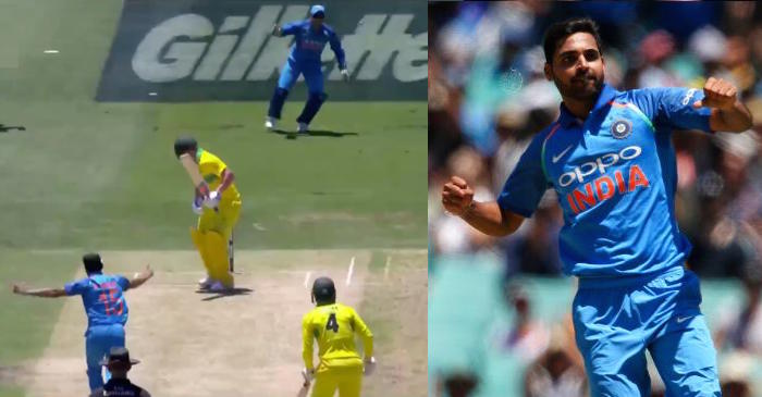 WATCH: Bhuvneshwar Kumar castles Aaron Finch with an absolute peach