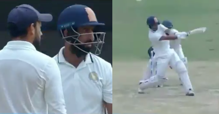 Ranji Trophy 2018-19: Cheteshwar Pujara replies with a maximum after being sledged by Manish Pandey, Srinivas Sharath