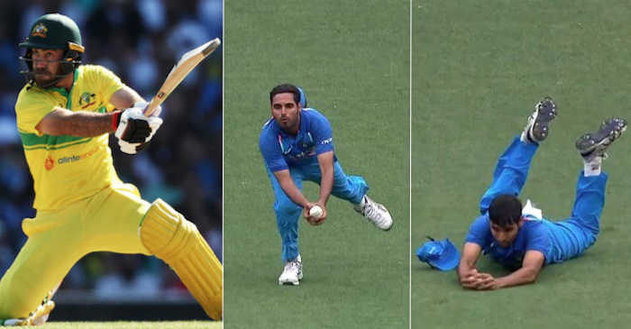 WATCH: Bhuvneshwar Kumar takes a stunner to dismiss Glenn Maxwell