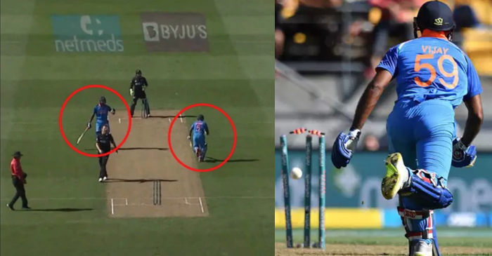 Vijay Shankar gets run-out after terrible mix-up with Ambati Rayudu