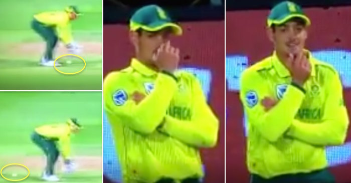 WATCH: Quinton De Kock could not hide his laughter after wicketkeeper David Miller makes a silly error