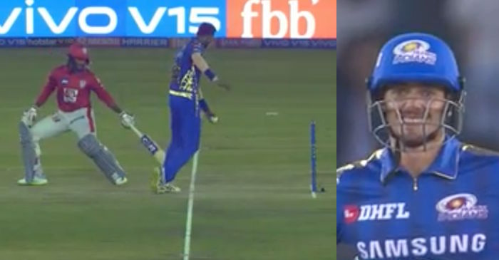 IPL 2019: WATCH – Krunal Pandya gives a ‘Mankad wicket’ warning to Mayank Agarwal, Quinton de Kock enjoys the moment