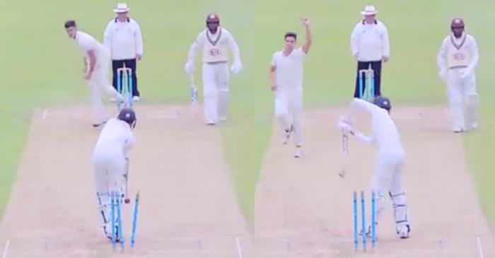 WATCH: Arjun Tendulkar bowls a ripper to dismiss Surrey opener Nathan Tilley