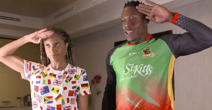 WATCH: Sheldon Cottrell teaches how to Salute in his unique style #CPL 2019