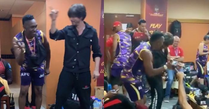 WATCH: Shah Rukh Khan and Dwayne Bravo dance on the song ‘Lungi Dance’ after TKR’s third victory (CPL 2019)