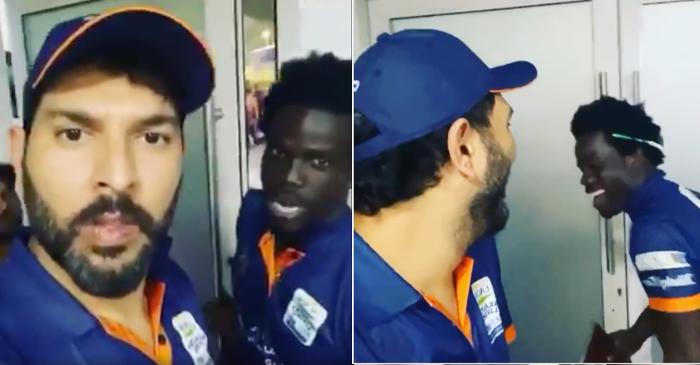 WATCH: Yuvraj Singh breaks into laughter after his Maratha Arabians teammate Chadwick Walton speaks Punjabi