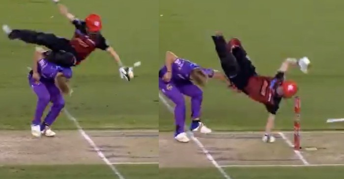 WATCH: Sam Harper horribly collides with Nathan Ellis in BBL 09