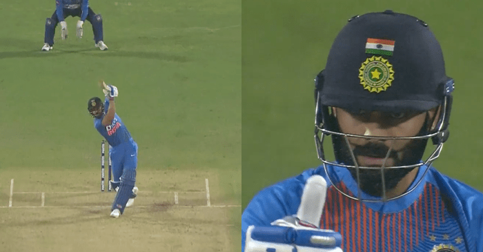 IND v SL 2020: WATCH – Virat Kohli’s elegant lofted drive for a maximum during Pune T20I