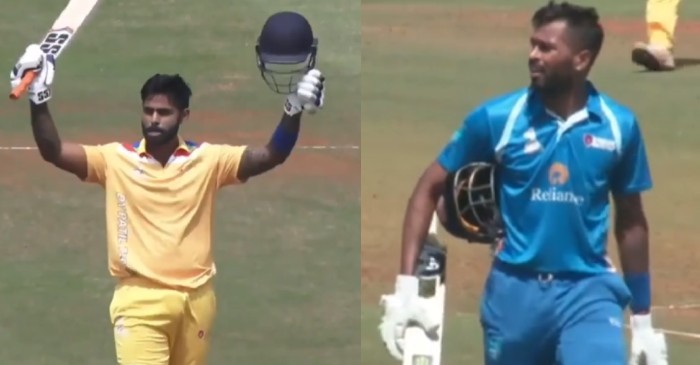 WATCH: Hardik Pandya and Surya Kumar Yadav make bowlers chase leather in DY Patil T20 Trophy