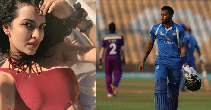 Natasa Stankovic reacts after fiancé Hardik Pandya slams 37-ball ton in DY Patil T20 Cup