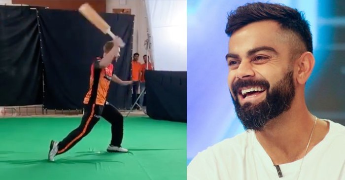 Virat Kohli in splits after watching David Warner emulate Ravindra Jadeja’s sword celebration