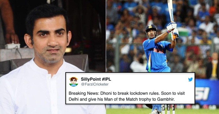 Twitter roasts Gautam Gambhir for his distasteful tweet over the 2011 World Cup-winning six