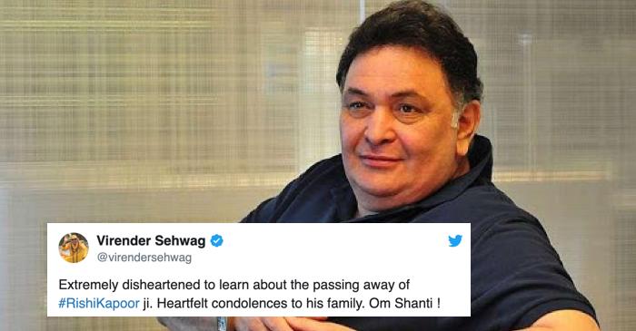 Cricket fraternity mourn death of veteran Bollywood actor Rishi Kapoor