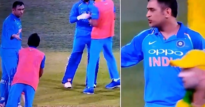 Dhoni angry at Khaleel Ahmed