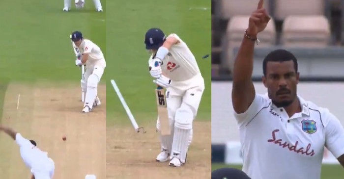 ENG vs WI: WATCH – Shannon Gabriel sends Joe Denly’s off-stump for a walk