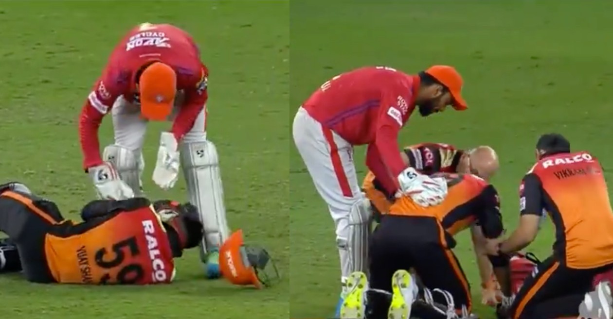 IPL 2020 – WATCH: Vijay Shankar takes a nasty blow on the helmet during KXIP vs SRH clash