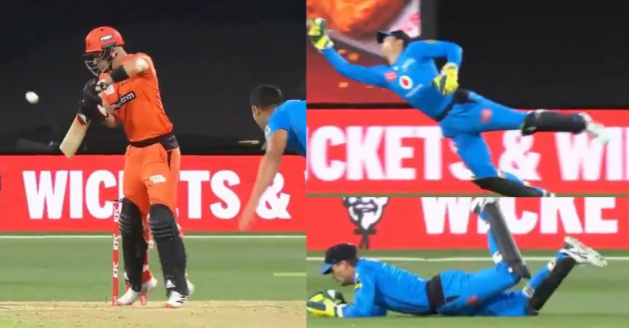 BBL 2020-21: WATCH – Alex Carey pulls off a sensational catch to remove Liam Livingstone