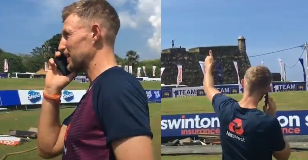 Joe Root makes a phone call to an English fan who waited for 10 months in Sri Lanka to watch England play