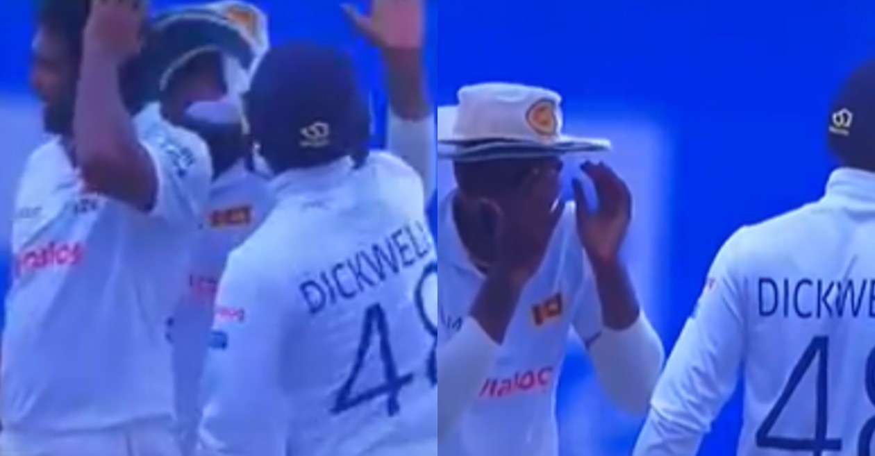 SL vs ENG: WATCH – Niroshan Dickwella mistakenly slaps Wanindu Hasaranga during a wicket celebration