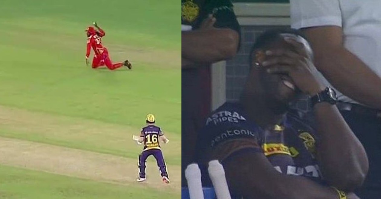 IPL 2021: PBKS vs KKR, WATCH- Chris Gayle’s goofs up his dive leaving Andre Russell in splits