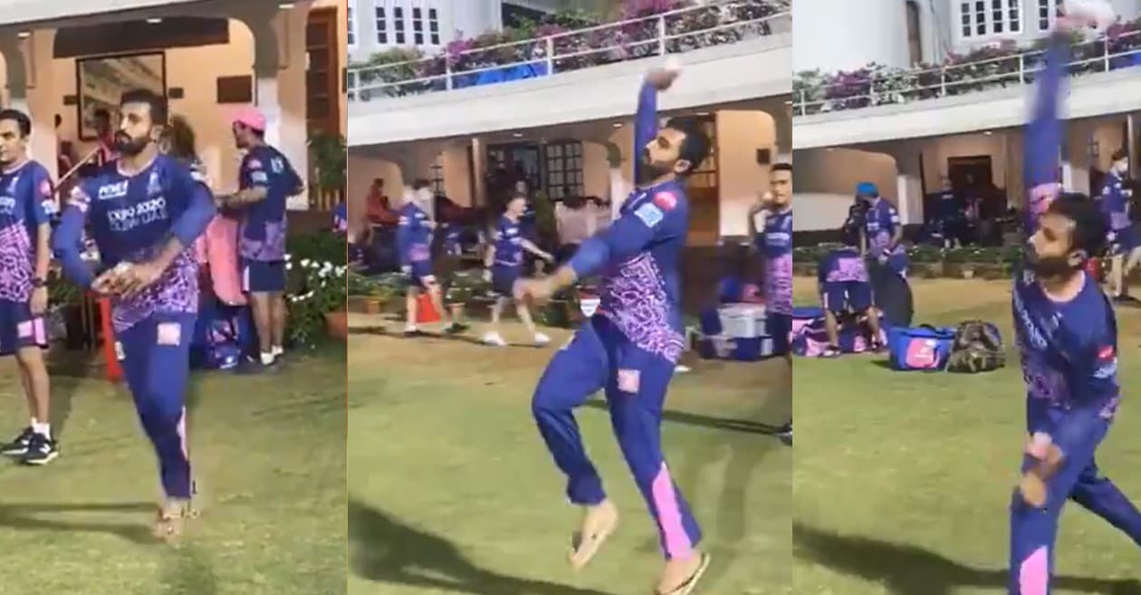 IPL 2021: WATCH – Shreyas Gopal imitates the bowling action of Jasprit Bumrah, R Ashwin and Harbhajan Singh