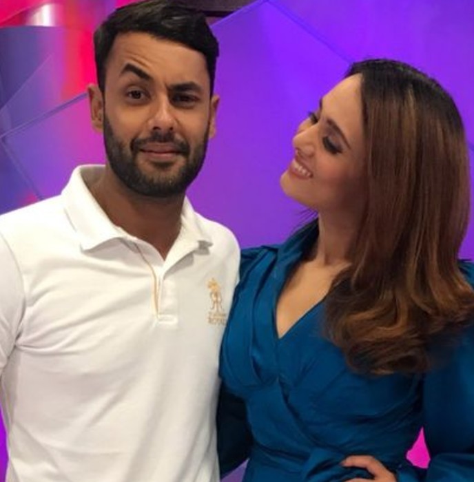 Stuart Binny with Mayanti Langer