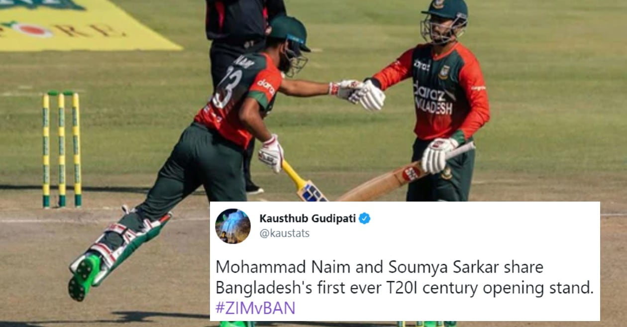 Mohammad Naim, Soumya Sarkar shine in Bangladesh’s dominating win over Zimbabwe in 1st T20I