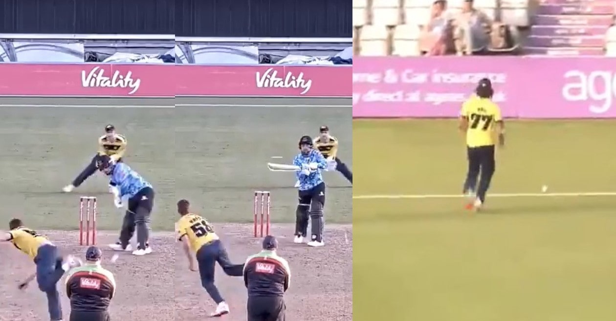 WATCH: Rashid Khan plays a unique ‘helicopter shot’ against Hampshire in T20 Blast 2021