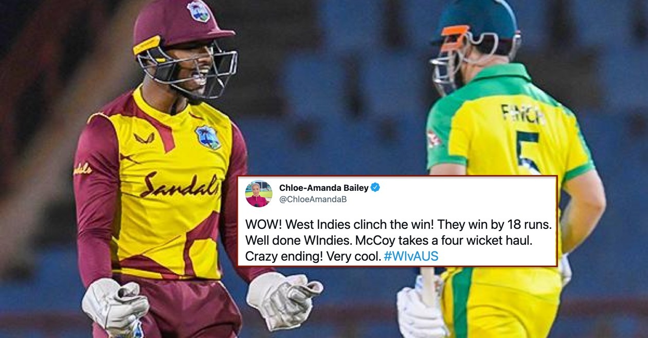 Twitter Reactions: West Indies win the first T20I after a massive Australian collapse