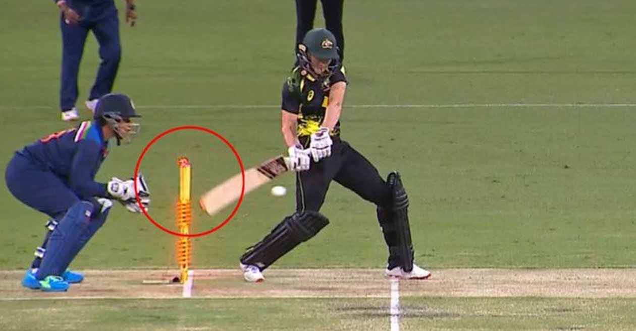 WATCH: Australian skipper Meg Lanning gets out hit wicket during 3rd T20I against India