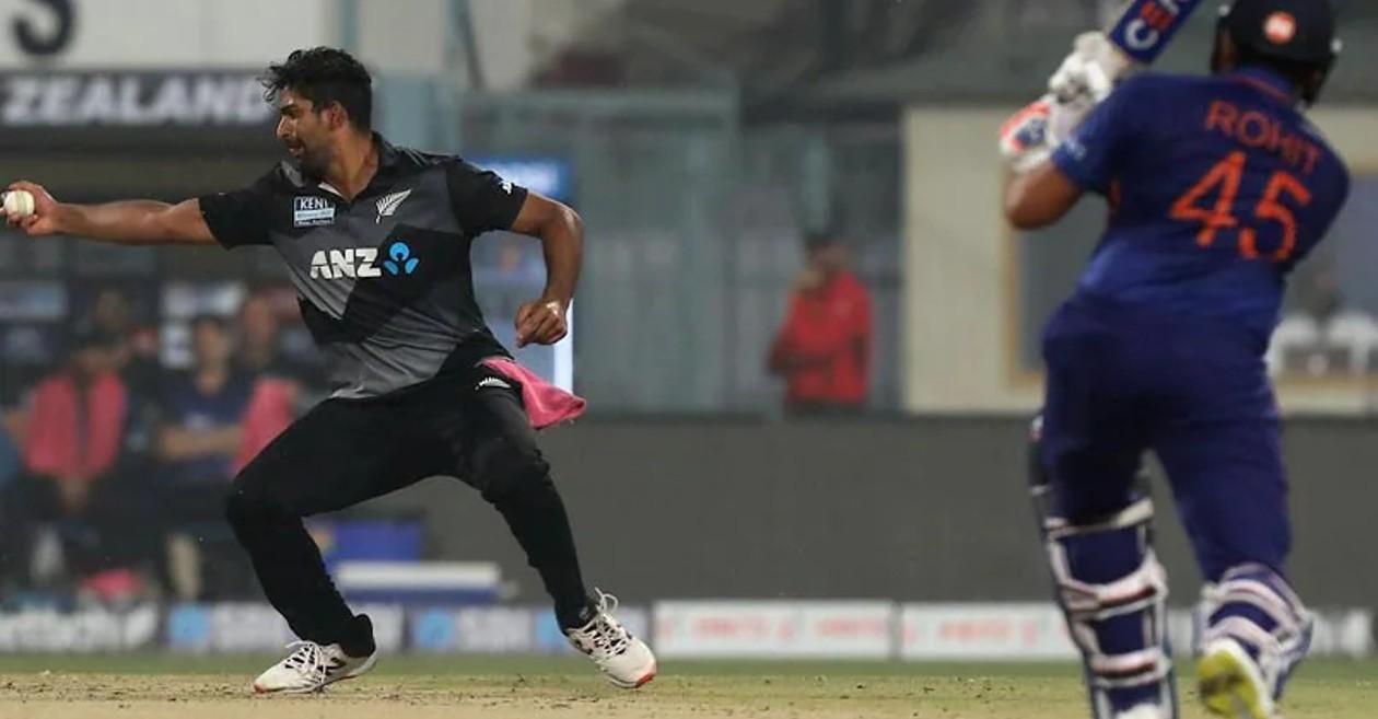 WATCH: Ish Sodhi’s wonder return catch to see-off Rohit Sharma – IND vs NZ, 3rd T20I